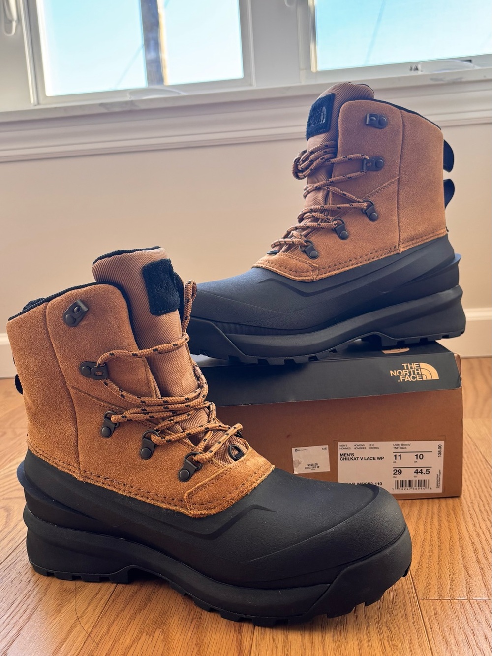 The North Face Men’s Chilkat V Lace Waterproof Boots Sz M11 NF0A5LW3YW2-110(NEW)